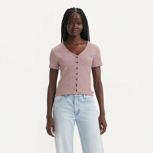 Cotton Cropped T-Shirt with V-Neck - Levi's - Modalova