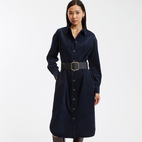 Cotton Midi Shirt Dress in Corduroy with Long Sleeves - LA REDOUTE COLLECTIONS - Modalova