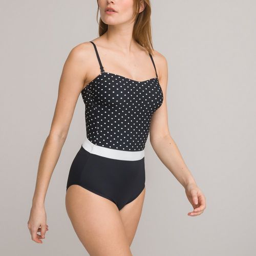 Tummy-Toning Bustier Swimsuit in Polka Dot Print - Anne weyburn - Modalova