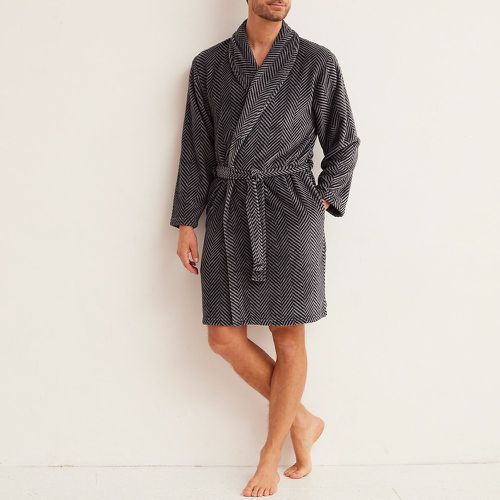 Printed Fleece Bathrobe - DANIEL HECHTER LINGERIE - Modalova