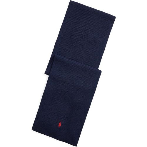 Embroidered Logo Scarf in Merino Wool - Polo Ralph Lauren - Modalova