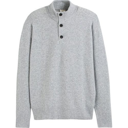 Half Zip Jumper in Wool Mix with Button Fastening - Calvin Klein - Modalova