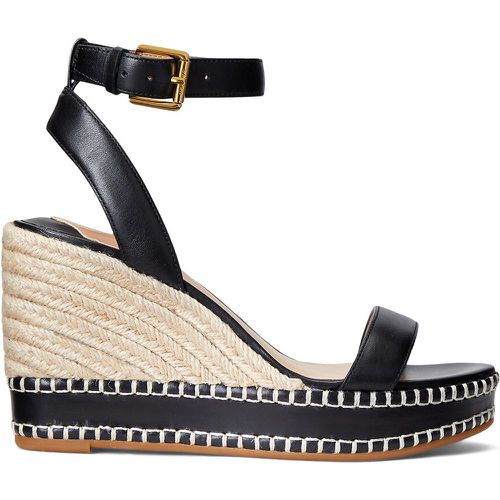 Leather Wedge Espadrilles - Lauren Ralph Lauren - Modalova