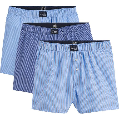 Pack of 3 Boxers in Striped Organic Cotton - LA REDOUTE COLLECTIONS - Modalova