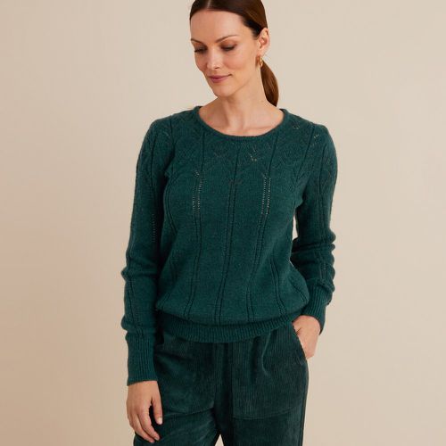 Fine Pointelle Knit Jumper with Crew Neck - Anne weyburn - Modalova