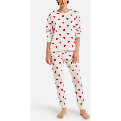 Heart Print Cotton Pyjamas - PETIT BATEAU - Modalova