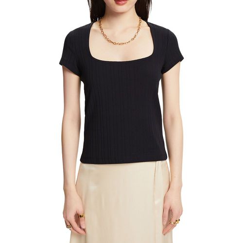 Cotton Square Neck T-Shirt with Short Sleeves - Esprit - Modalova