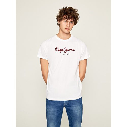 Eggo Logo Print T-Shirt in Cotton with Crew Neck - Pepe Jeans - Modalova