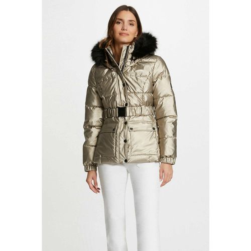 Metallic Hooded Padded Puffer Jacket, Mid-Season - Morgan - Modalova