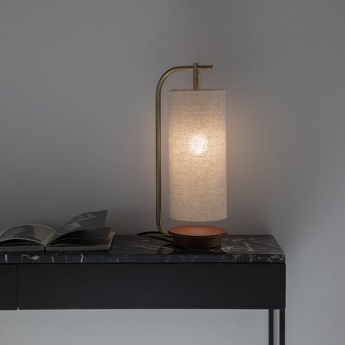 Yob Linen & Faux Leather Lamp - AM.PM - Modalova