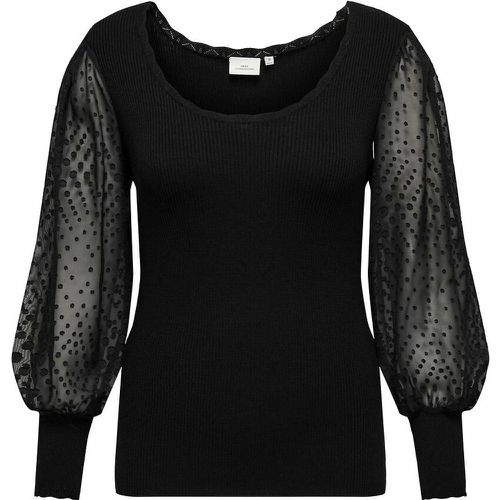 Crew Neck Jumper with Puff Sleeves - ONLY CARMAKOMA - Modalova