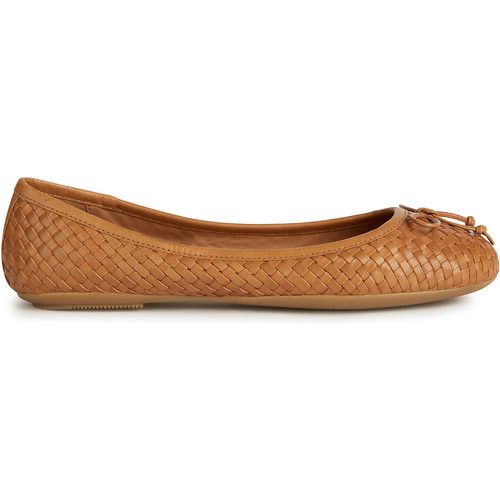 Palmaria Breathable Plaited Ballet Flats in Leather - Geox - Modalova