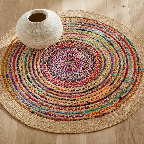 Jaco 120cm Diameter Colourful Round Jute & Recycled Cotton Rug - AM.PM - Modalova