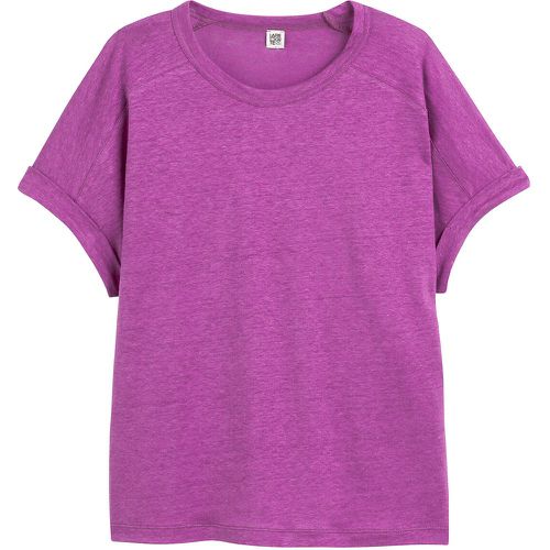 Linen Crew Neck T-Shirt - LA REDOUTE COLLECTIONS - Modalova