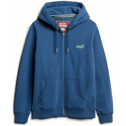 Essential Logo Print Hoodie with Zip Fastening - Superdry - Modalova