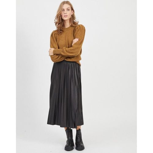 Pleated Midaxi Skirt in Satin Effect - Vila - Modalova