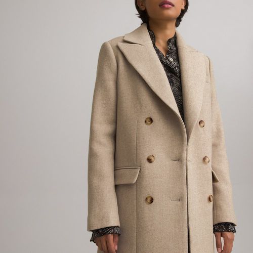 Mid-Length Coat in Wool Mix, Made in Europe - LA REDOUTE COLLECTIONS - Modalova