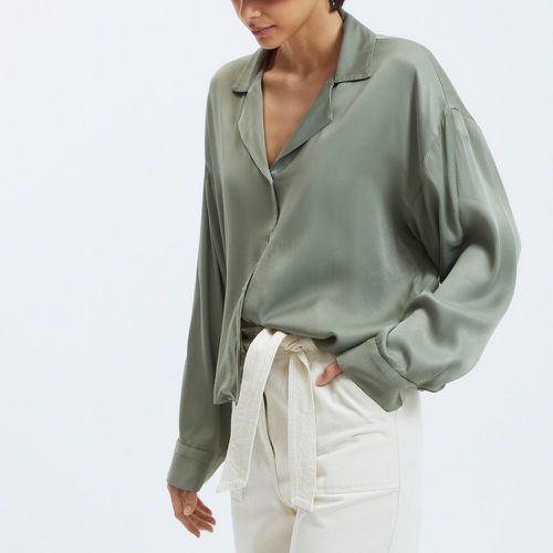 Satin Oversized Blouse - Pieces - Modalova