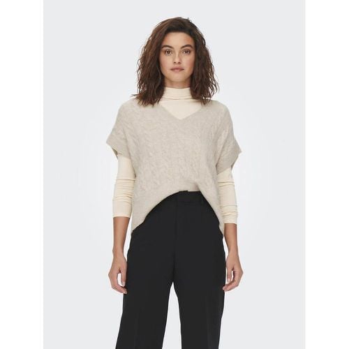 Cable Knit Jumper with Short Sleeves - Only - Modalova