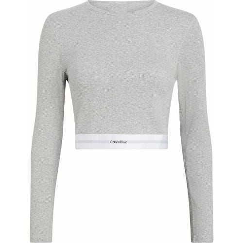 Modern Rib Crop Top in Cotton with Long Sleeves - Calvin Klein Underwear - Modalova