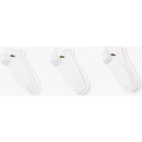 Pack of 3 Pairs of Trainer Socks in Plain Cotton Mix - Lacoste - Modalova