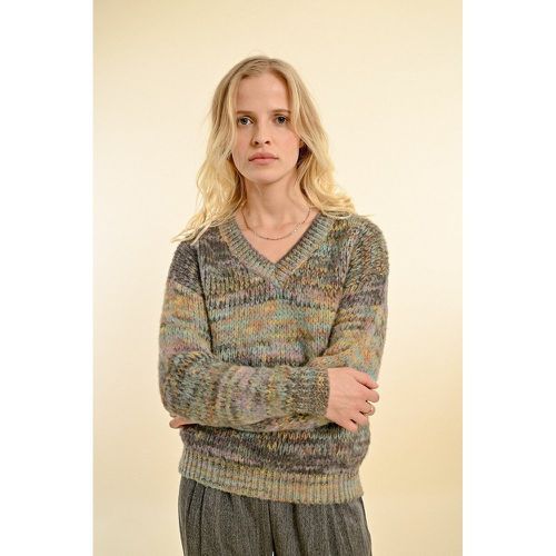 V-Neck Jumper in Multicolour Marl Knit - MOLLY BRACKEN - Modalova