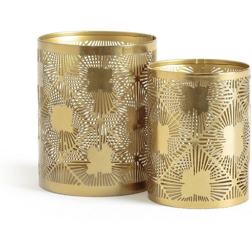 Set of 2 Plinia Golden Perforated Metal Tealight Holders - LA REDOUTE INTERIEURS - Modalova