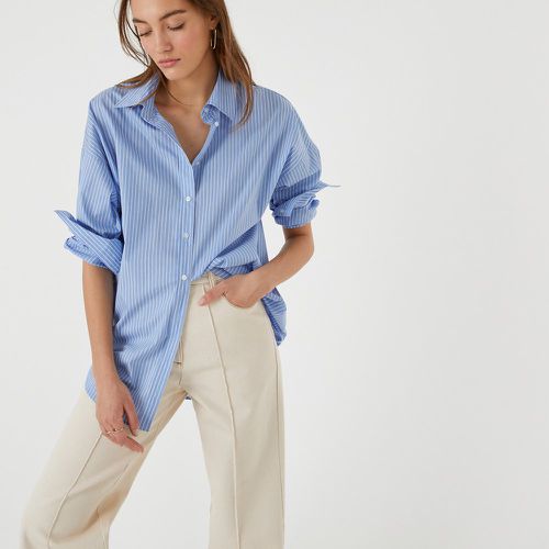 Signatures Apolline Oversized Shirt in Striped Cotton Mix - LA REDOUTE COLLECTIONS - Modalova