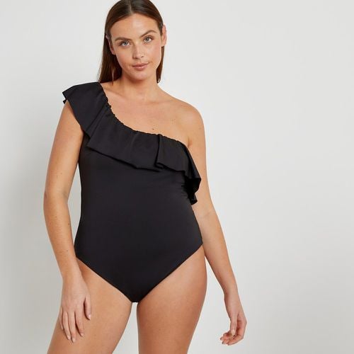 Recycled Asymmetric Ruffled Swimsuit - LA REDOUTE COLLECTIONS PLUS - Modalova