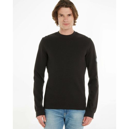 Textured Cotton T-Shirt with Long Sleeves - Calvin Klein Jeans - Modalova