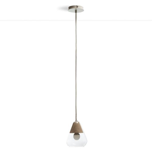 Nasoa 14cm Diameter Glass & Wood Ceiling Light - LA REDOUTE INTERIEURS - Modalova