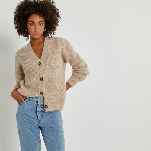 Signatures Gildas Cardigan with V-Neck in Alpaca Mix - LA REDOUTE COLLECTIONS - Modalova