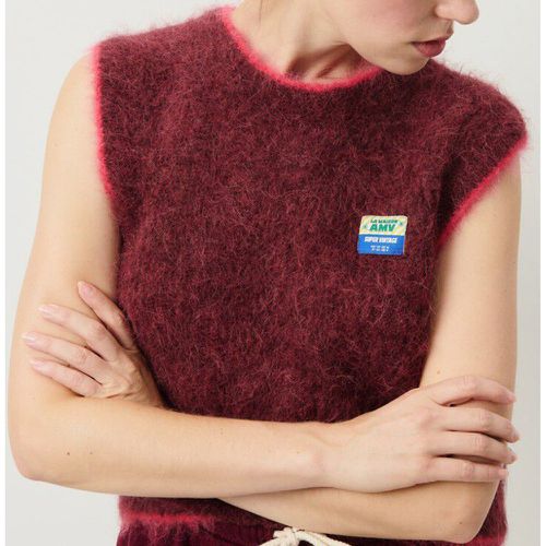 Bymi Knitted Vest Top in Alpaca Mix with Crew Neck - American vintage - Modalova