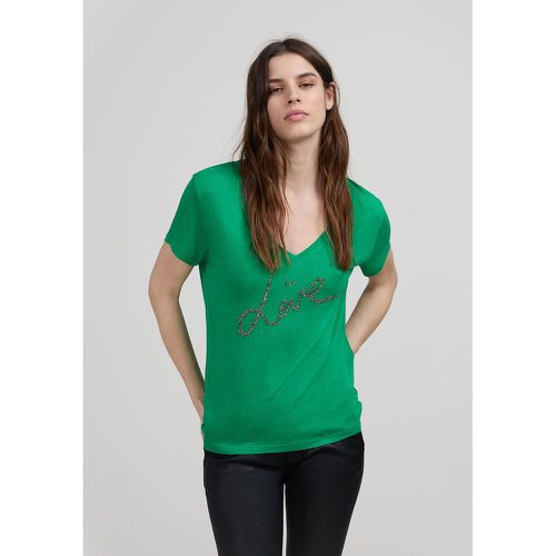 V-Neck T-Shirt with Short Sleeves - IKKS - Modalova