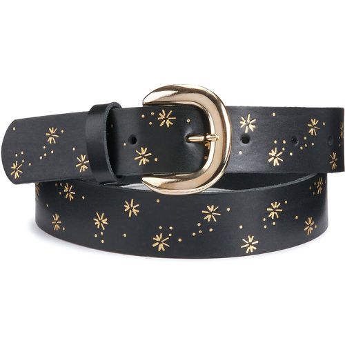 Neomie Leather Belt with Gold-Tone Stars - Des Petits Hauts - Modalova