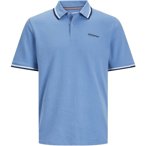 Cotton Tipped Polo Shirt with Embroidered Logo - jack & jones - Modalova