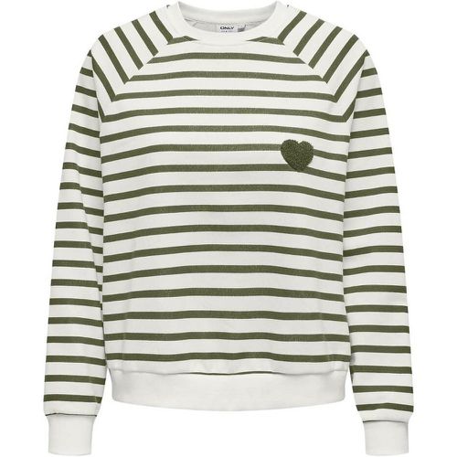 Striped Cotton Mix Sweatshirt - Only - Modalova