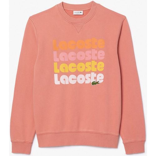 Logo Print Cotton Sweatshirt with Crew Neck - Lacoste - Modalova