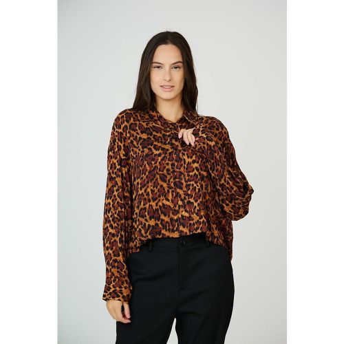 Animal Print V-Neck Blouse - SEE U SOON - Modalova