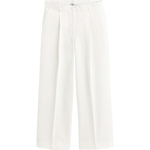 Cotton Wide Leg Trousers, Length 27.5" - JULIE DE LIBRAN x LA REDOUTE - Modalova