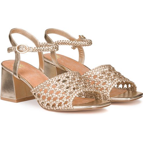 Wide Fit Braided Sandals with Block Heel - LA REDOUTE COLLECTIONS PLUS - Modalova