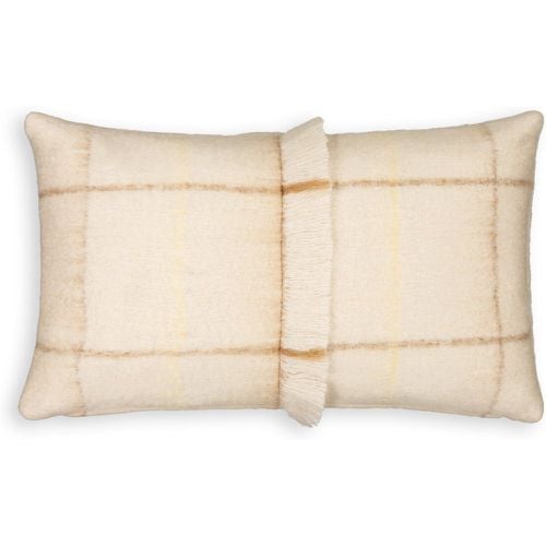 Sarna Fringed Mohair Rectangular Cushion Cover - LA REDOUTE INTERIEURS - Modalova