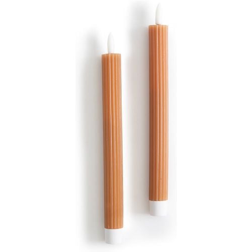 Set of 2 Caspar Ribbed Wax LED Candles - LA REDOUTE INTERIEURS - Modalova