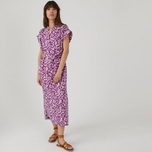 Floral Print Cotton Dress with Mandarin Collar - LA REDOUTE COLLECTIONS - Modalova