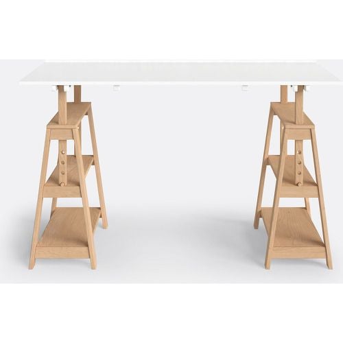 Jimi Solid Pine Trestle Desk - LA REDOUTE INTERIEURS - Modalova