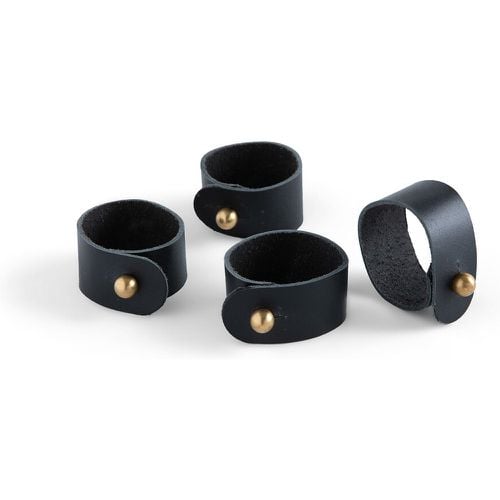 Skorza Buffalo Leather Napkin Rings, Set of 4 - LA REDOUTE INTERIEURS - Modalova