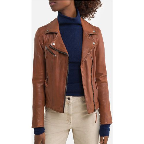 Short Zip-Up Biker Jacket in Leather - OAKWOOD - Modalova