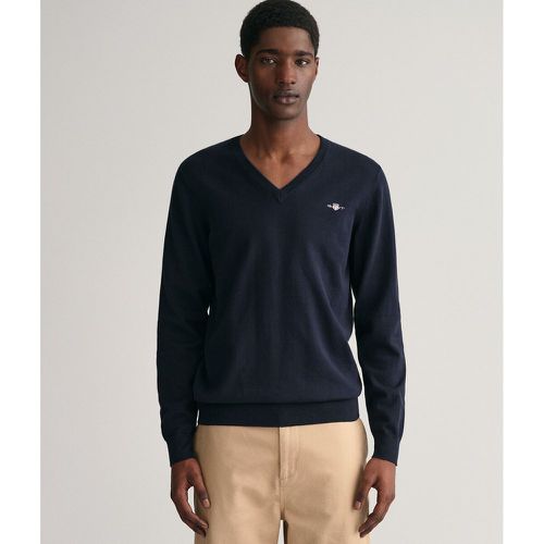 Cotton V-Neck Jumper - Gant - Modalova