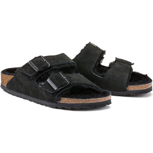 Arizona Fell Suede Mules with Faux Fur Lining - Birkenstock - Modalova