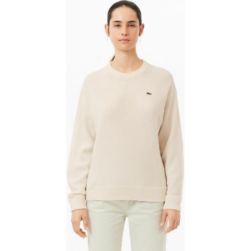 Embroidered Logo Wool Jumper with Crew Neck - Lacoste - Modalova